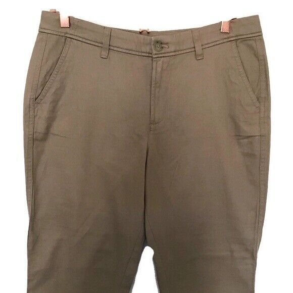 J Crew Womens Size 8 Khaki Ankle Cropped Straight Leg Cotton Zipper Pockets NEW! - Picture 3 of 5